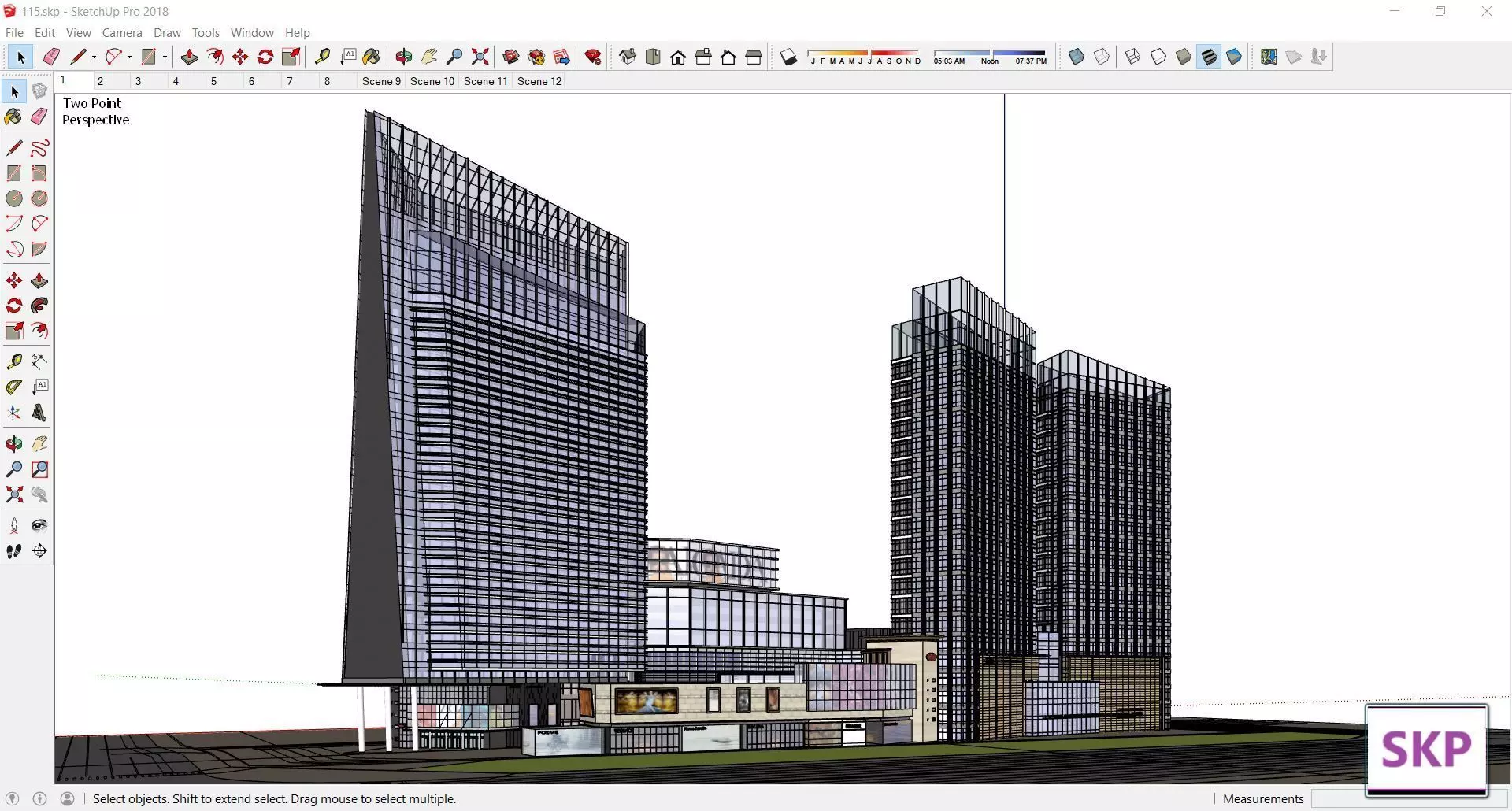 Sketchup Commercial Complex 115 3D model_0