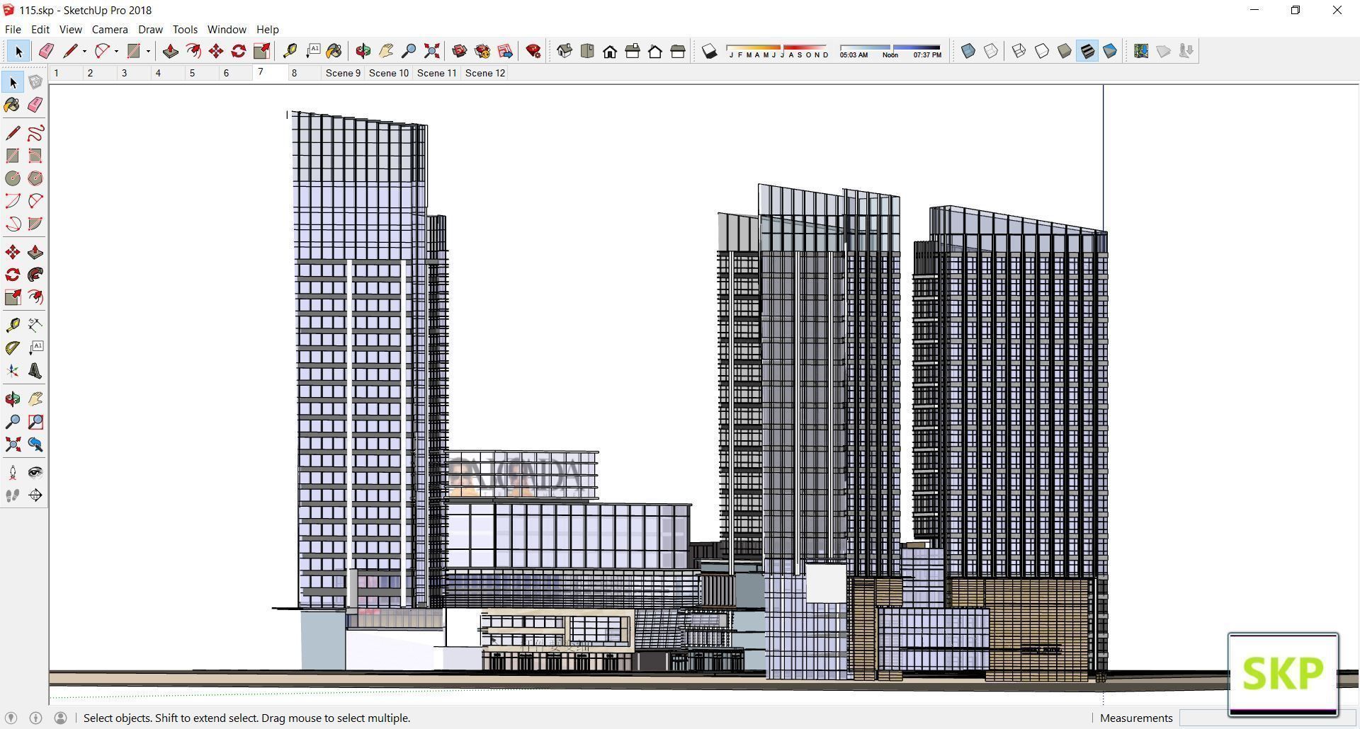 Sketchup Commercial Complex 115 3D model_9