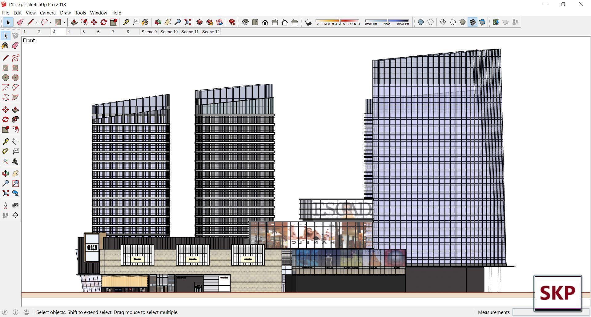 Sketchup Commercial Complex 115 3D model_5
