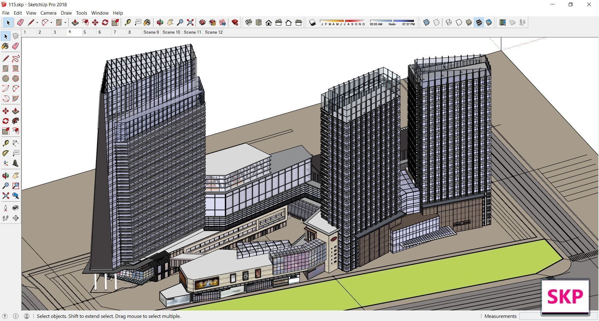 Sketchup Commercial Complex 115 3D model_6