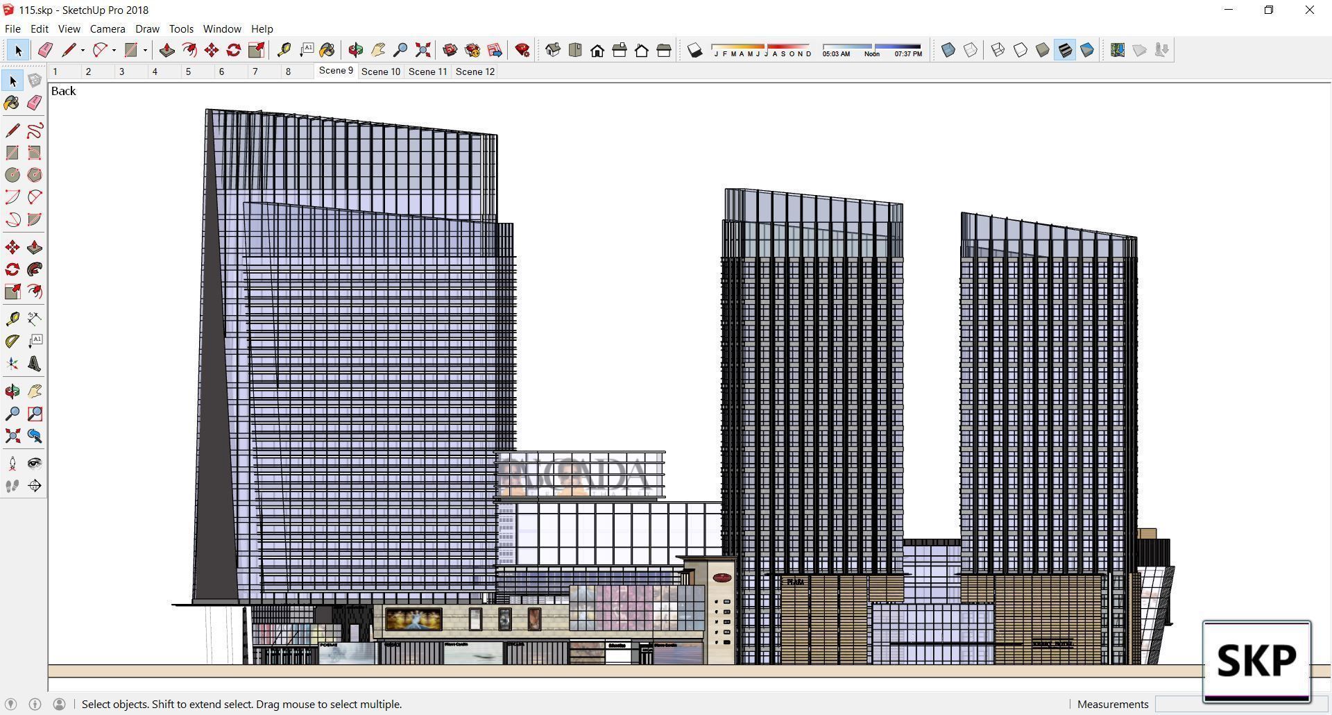 Sketchup Commercial Complex 115 3D model_11