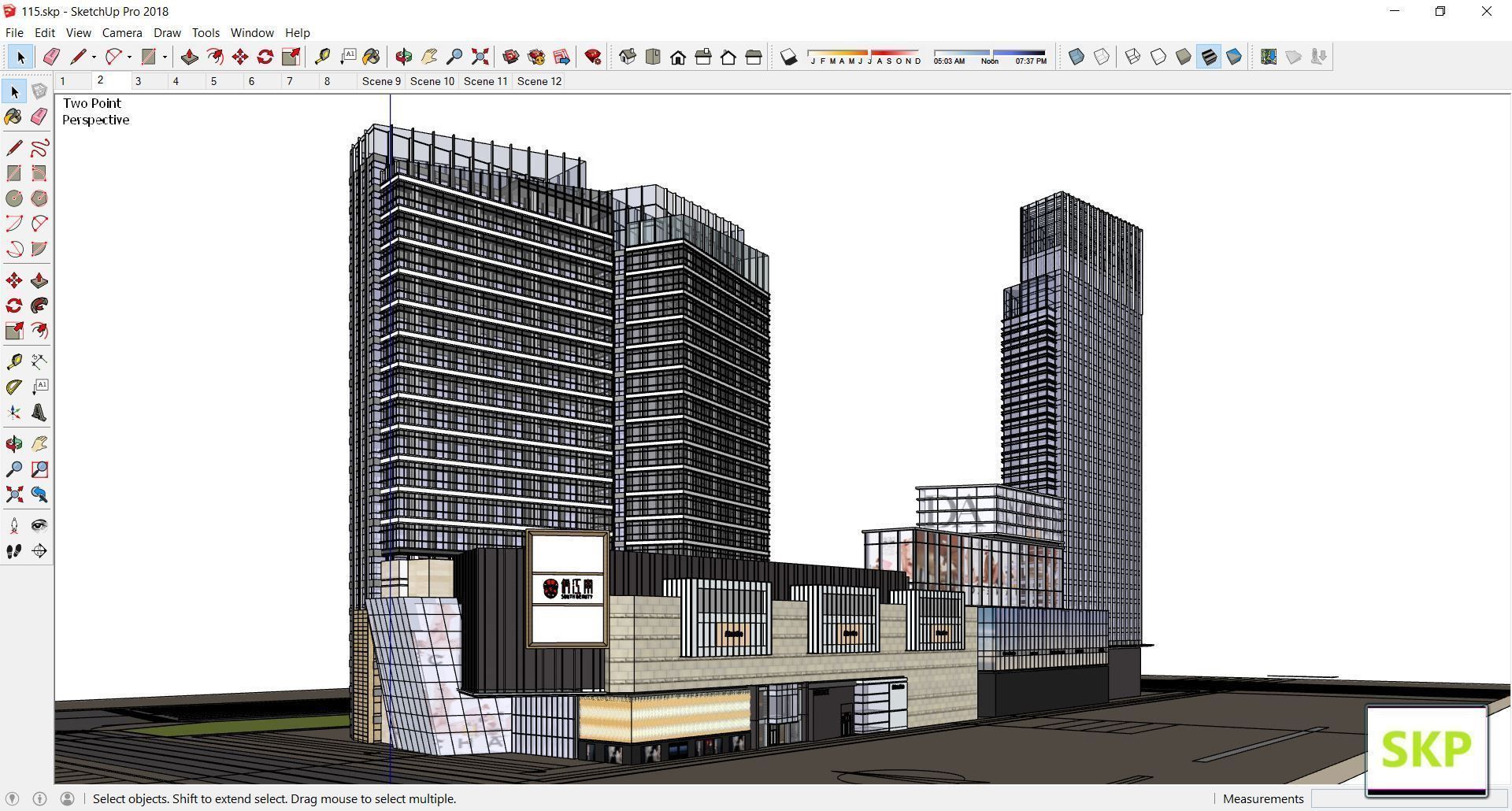 Sketchup Commercial Complex 115 3D model_4