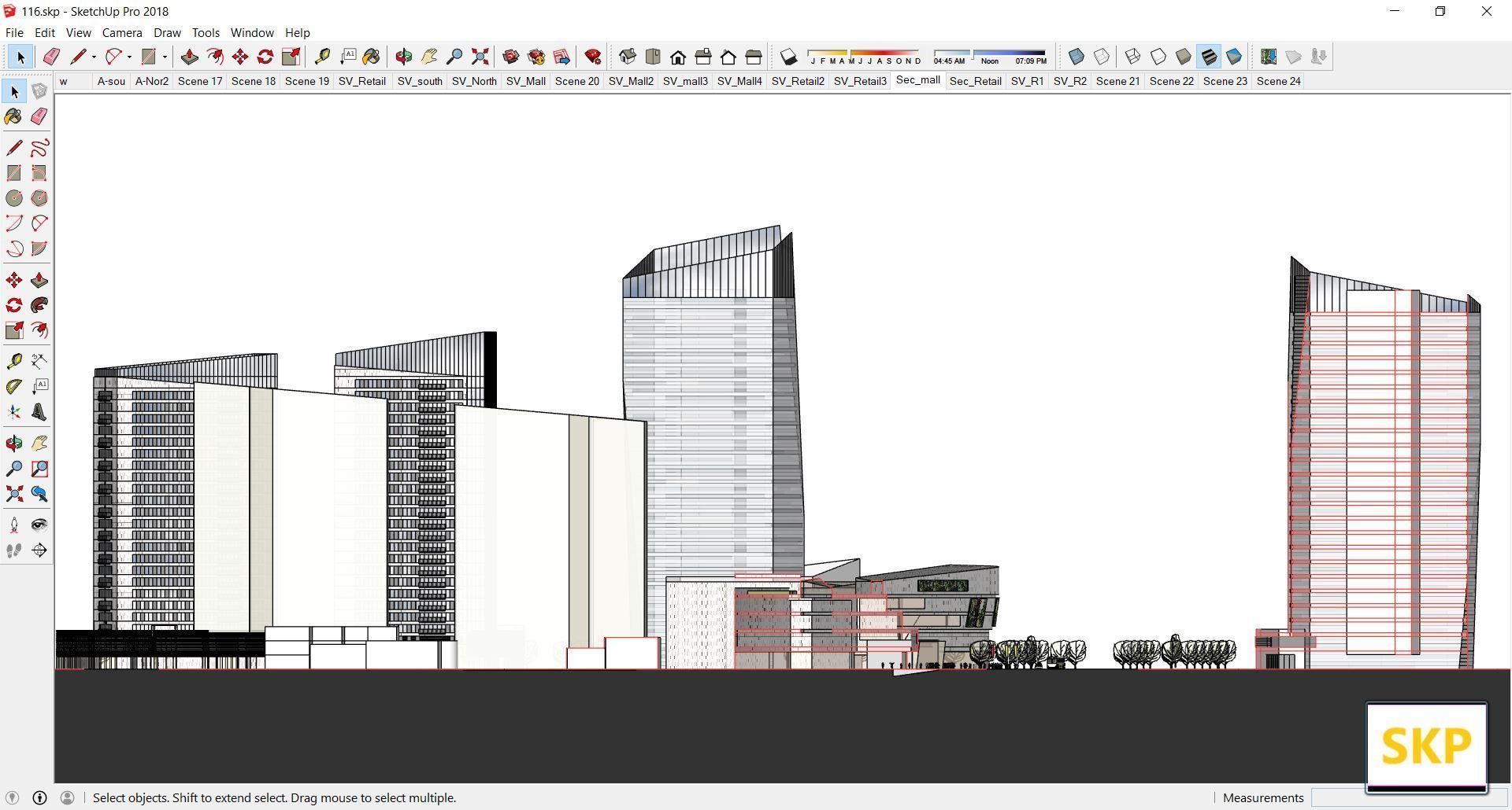 Sketchup Commercial Complex 116 3D model_8