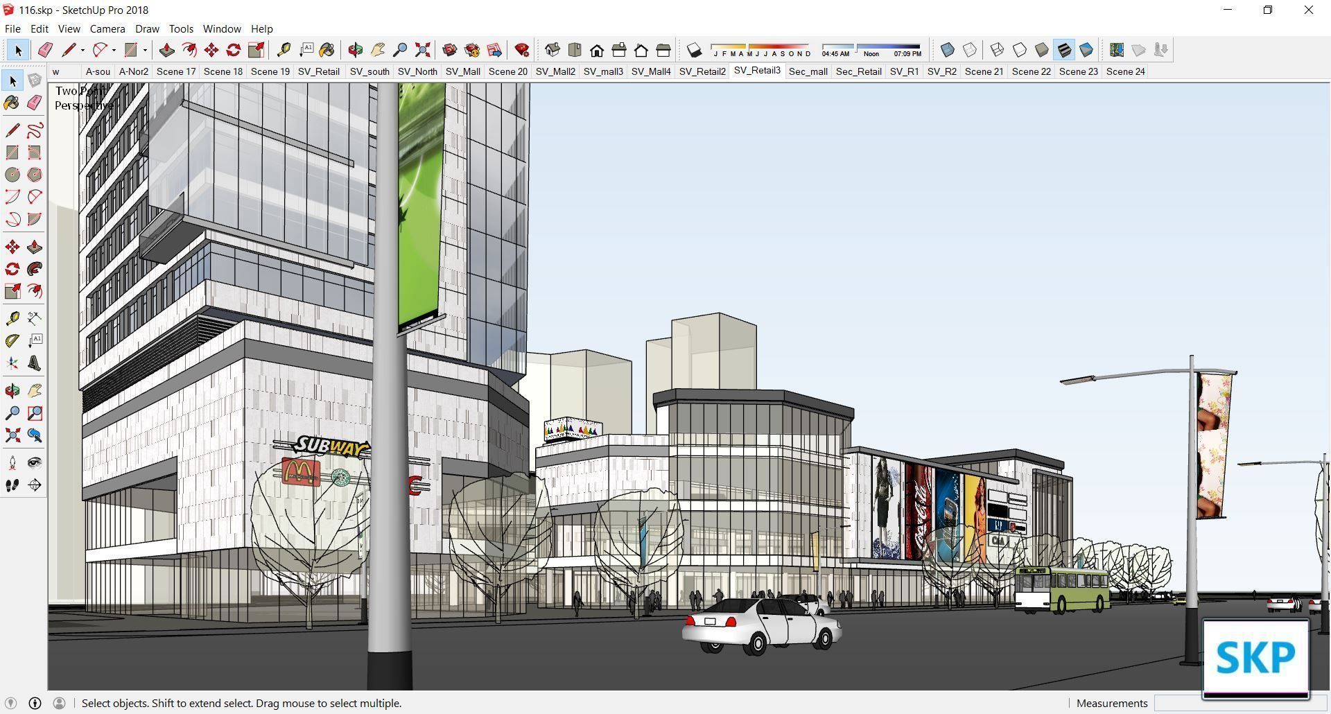 Sketchup Commercial Complex 116 3D model_7
