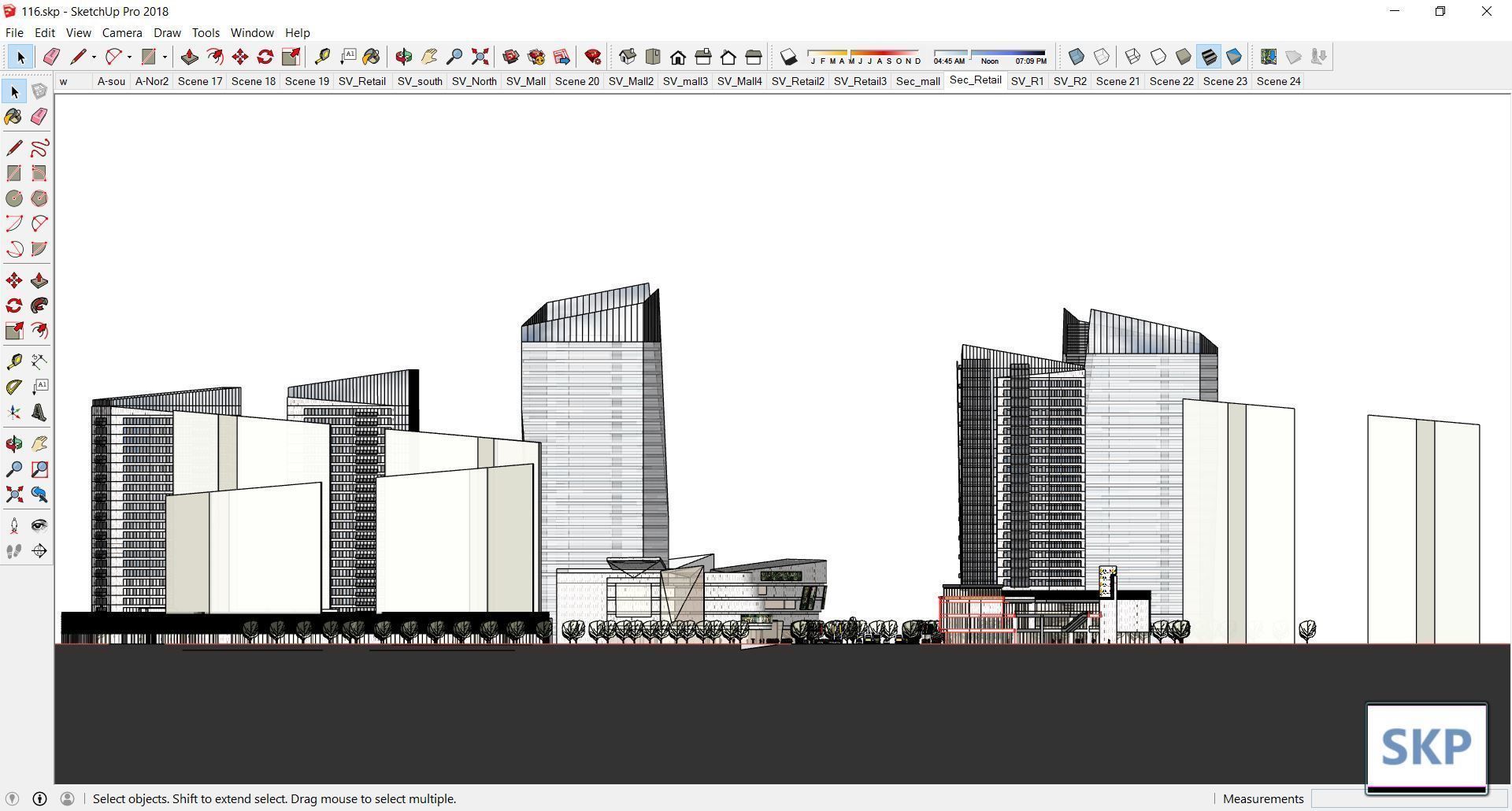 Sketchup Commercial Complex 116 3D model_9