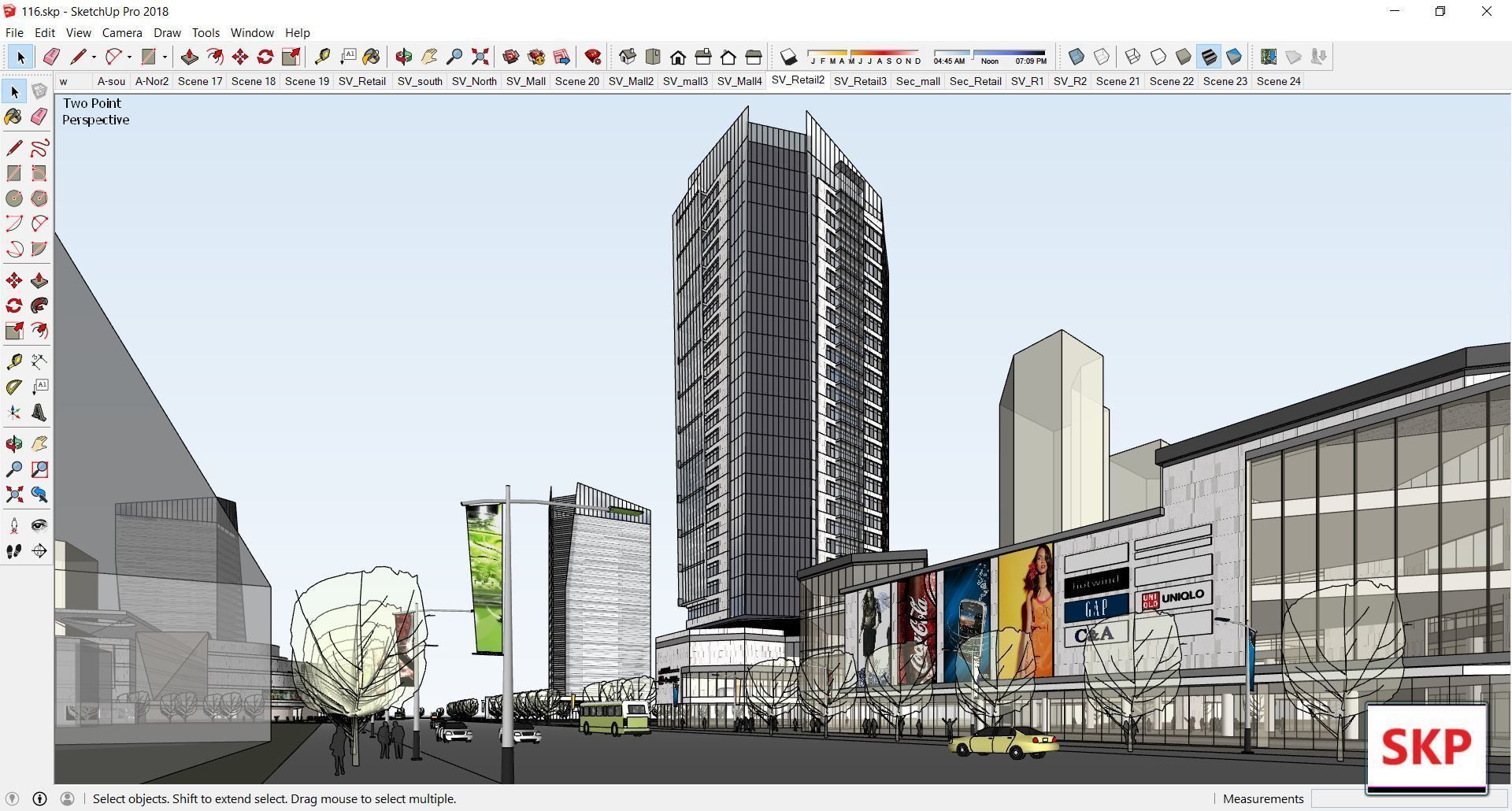 Sketchup Commercial Complex 116 3D model_6