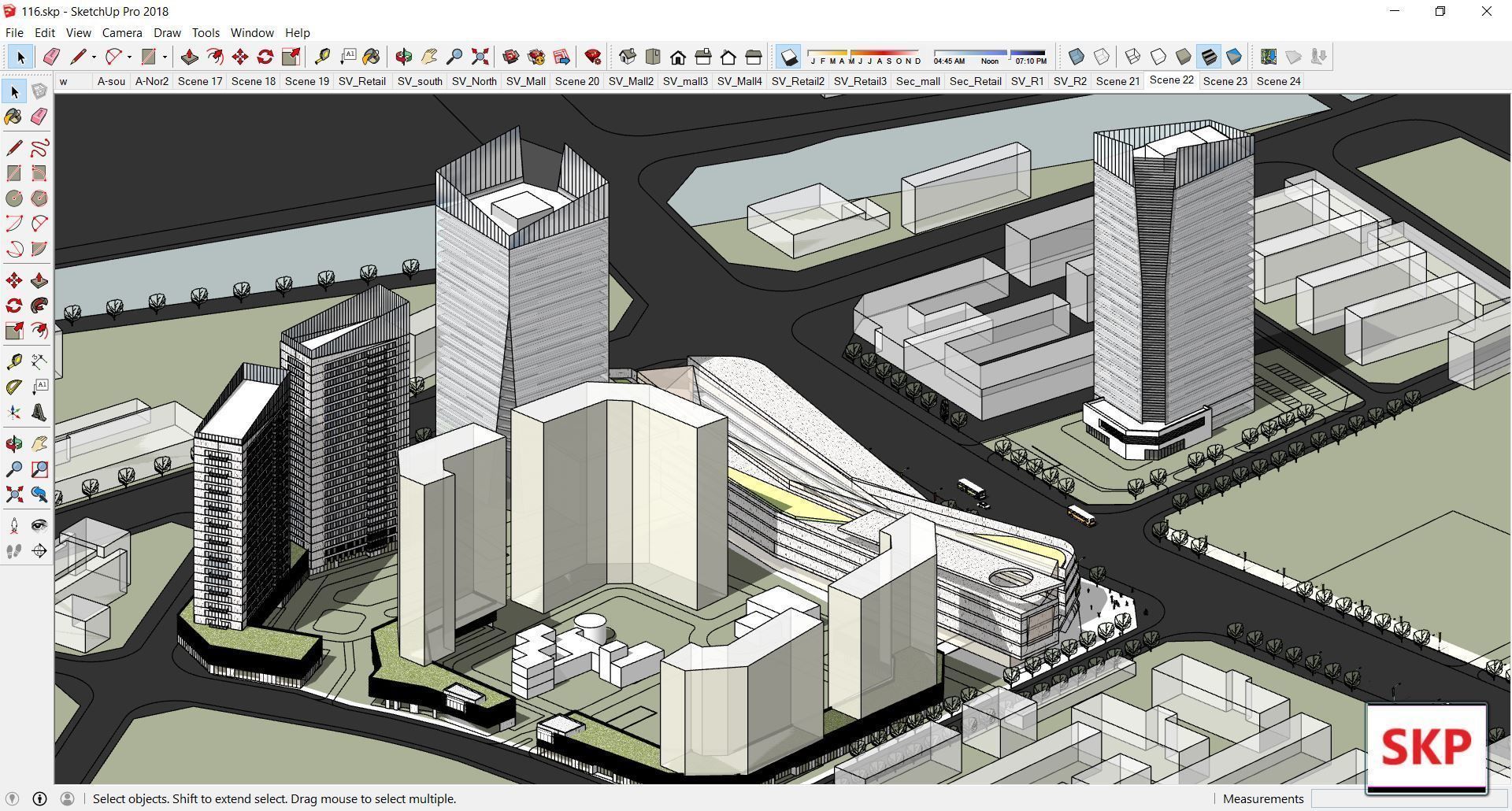 Sketchup Commercial Complex 116 3D model_14