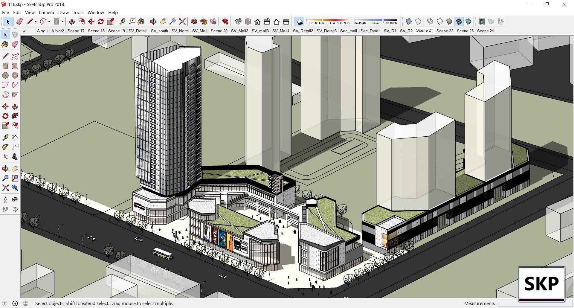 Sketchup Commercial Complex 116 3D model_13