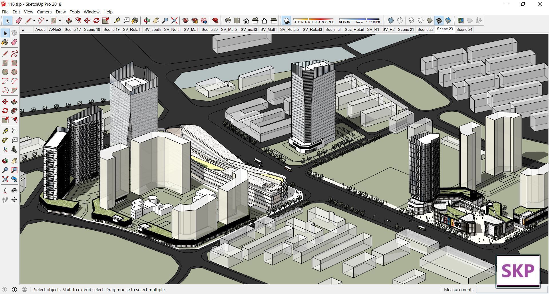 Sketchup Commercial Complex 116 3D model_15