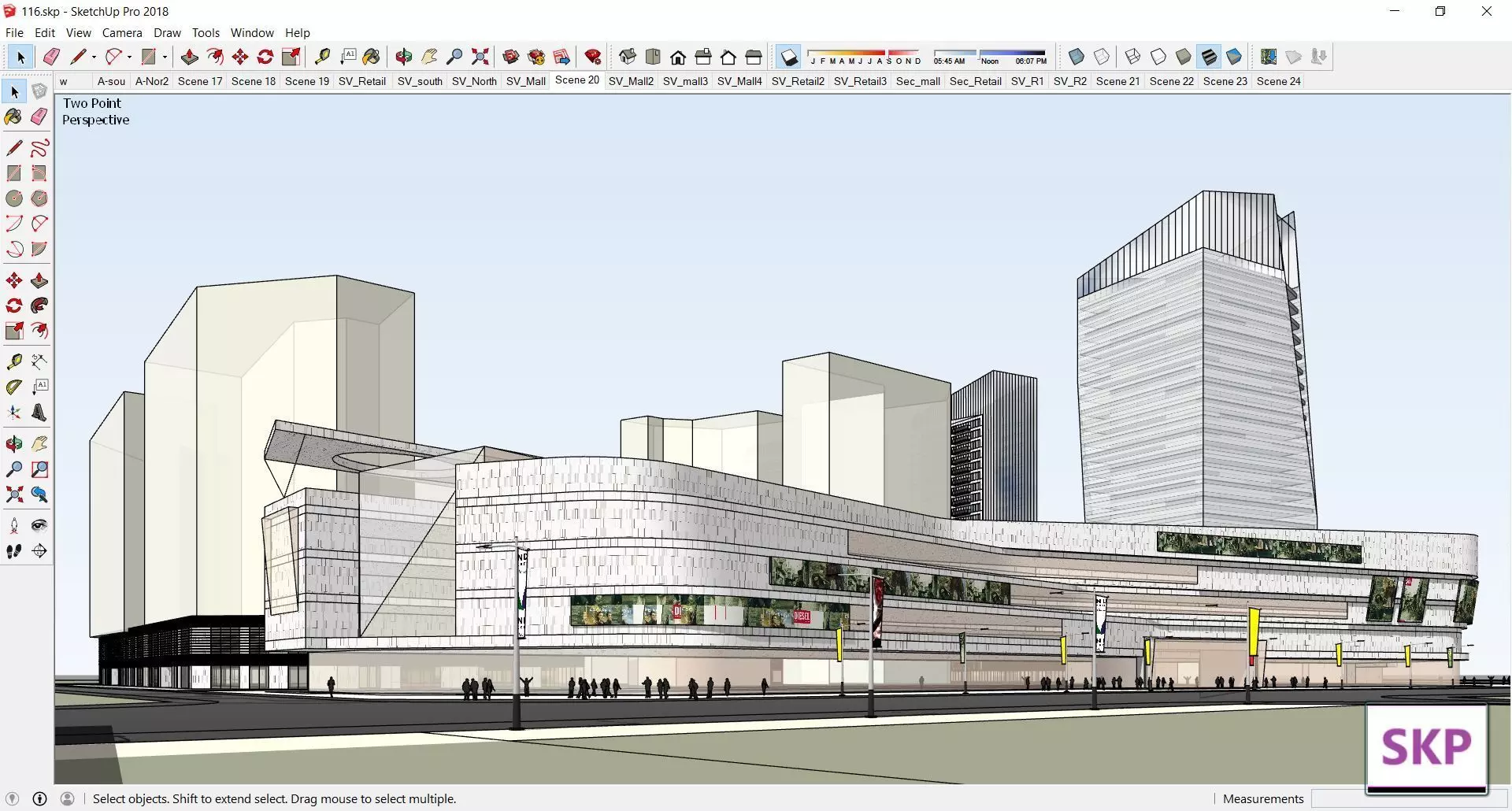 Sketchup Commercial Complex 116 3D model_0