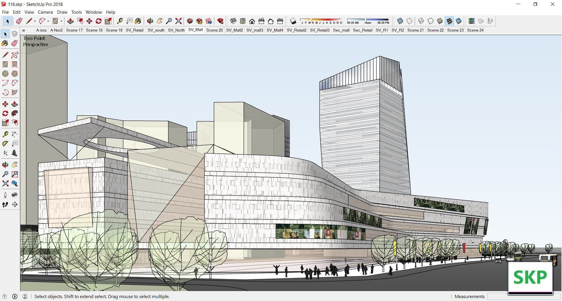 Sketchup Commercial Complex 116 3D model_2