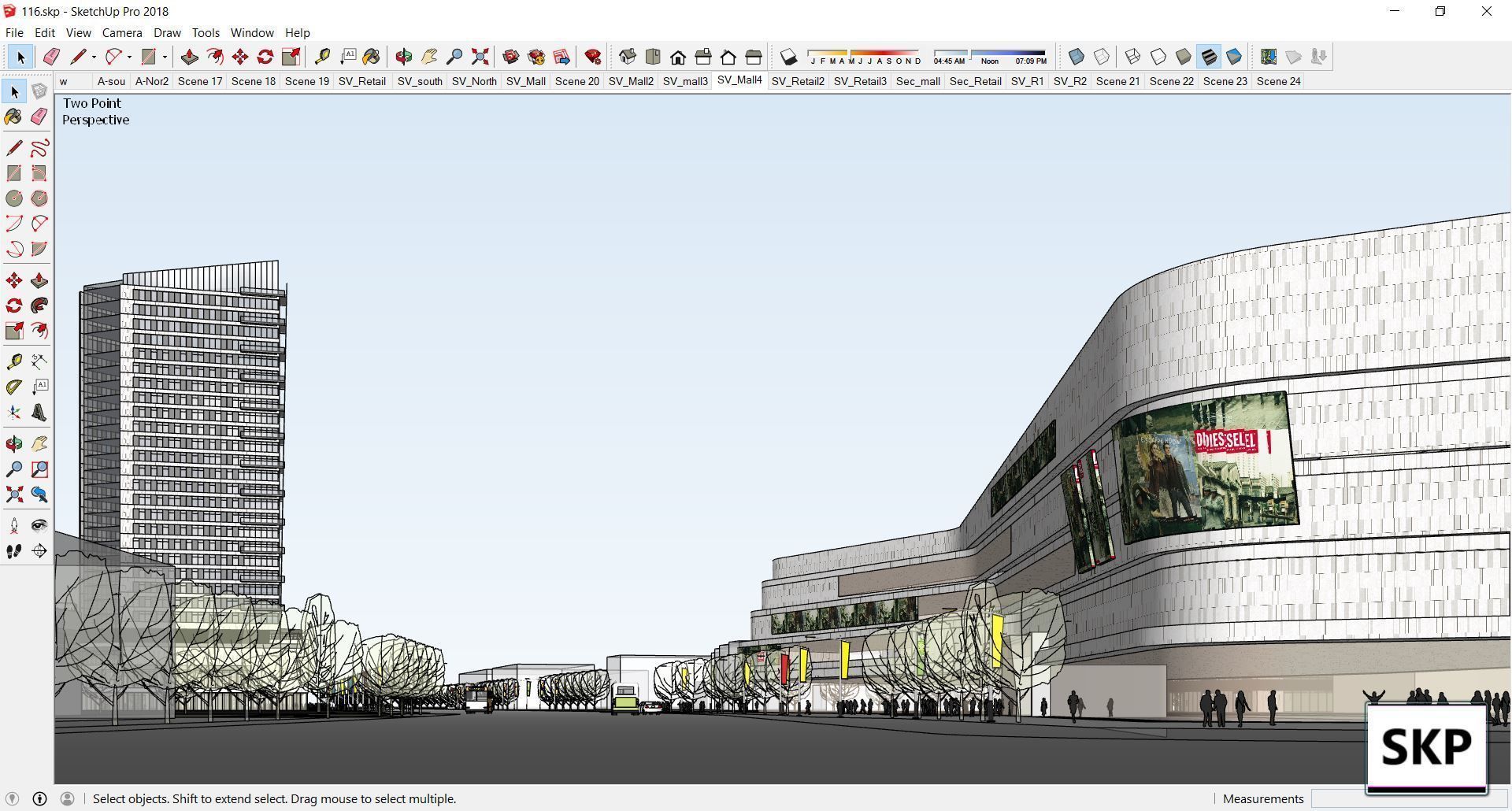 Sketchup Commercial Complex 116 3D model_5