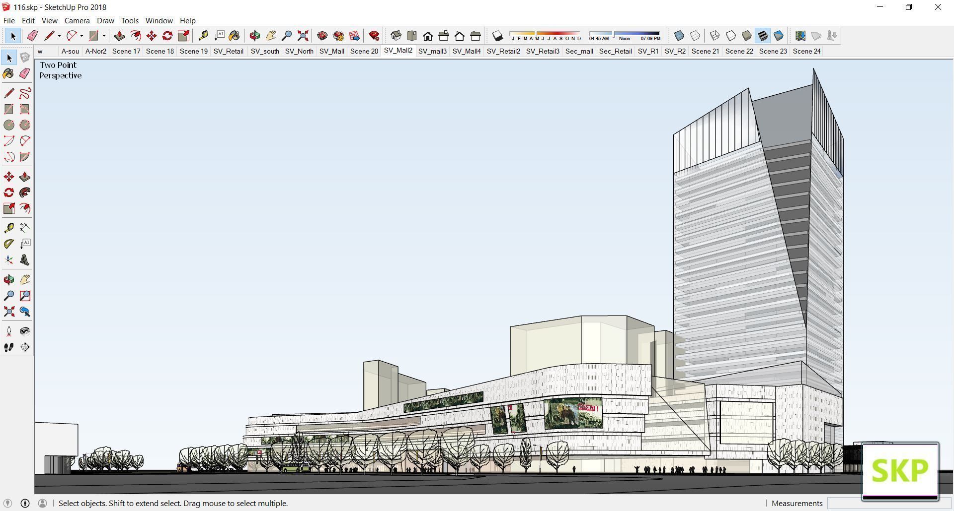 Sketchup Commercial Complex 116 3D model_3