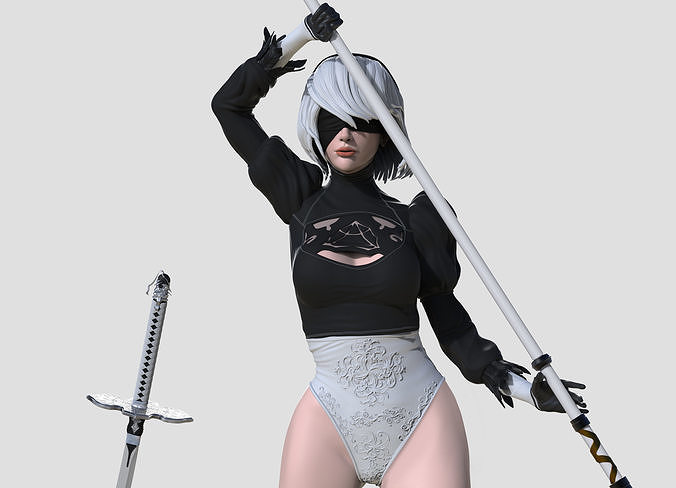 2B of Nier Automata 3D print model