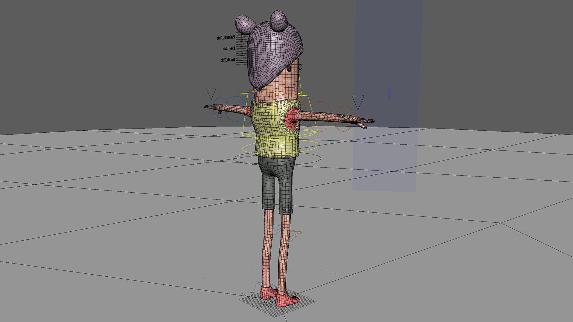 Girl Model Rigging 3D model_6