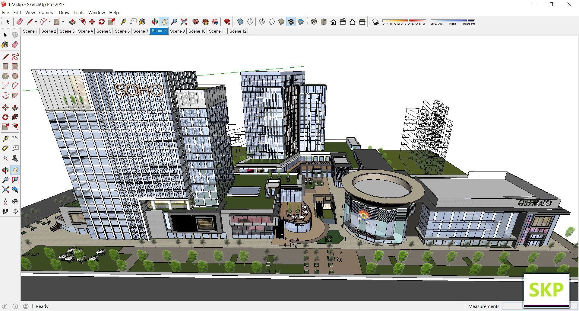 Sketchup Commercial Complex 122 3D model_10