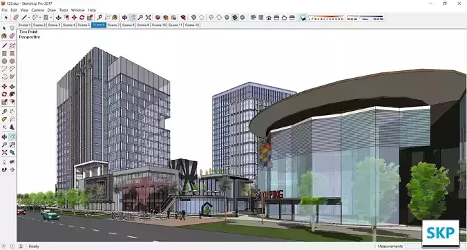 Sketchup Commercial Complex 122 3D model