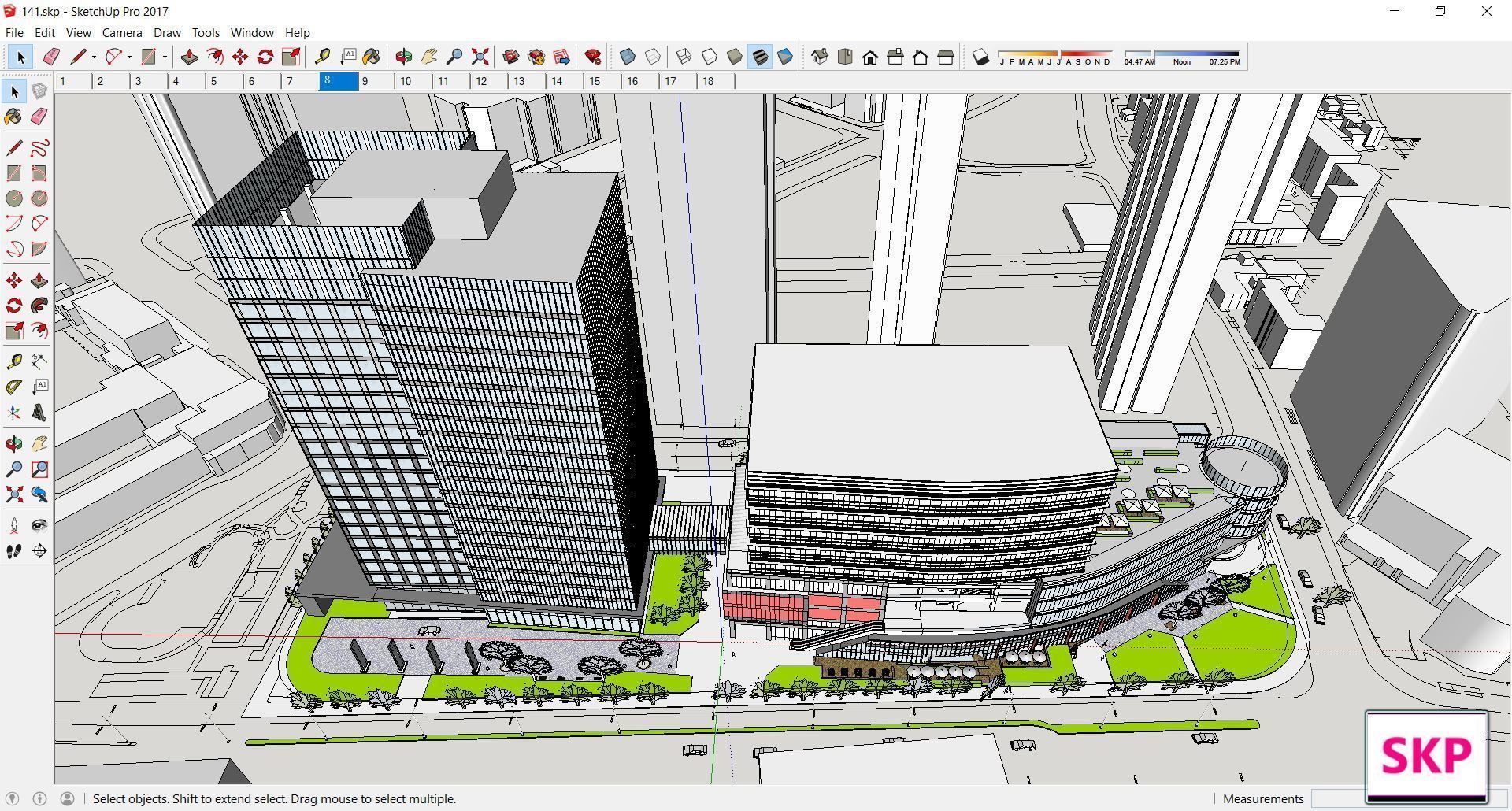 Sketchup Commercial Complex 141 3D model_13
