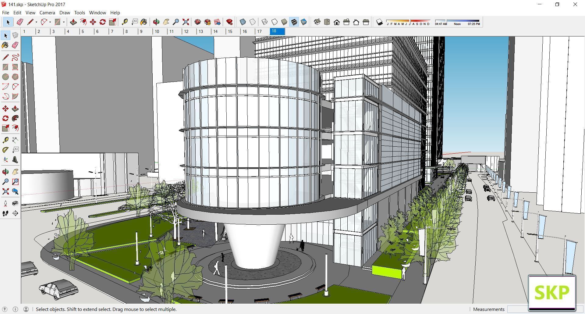 Sketchup Commercial Complex 141 3D model_6