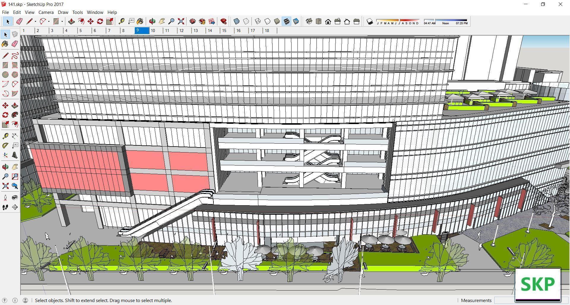Sketchup Commercial Complex 141 3D model_14