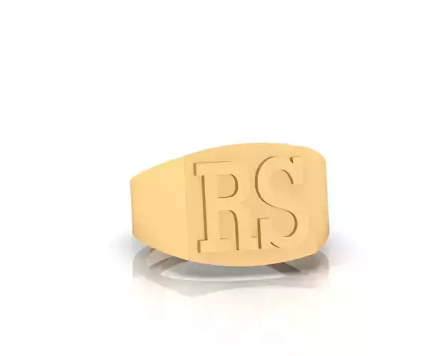 RS Letter Gents Ring