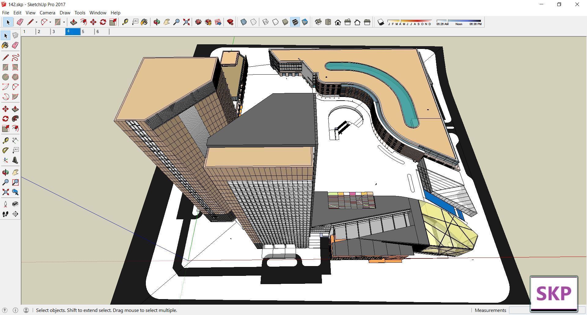 Sketchup Commercial Complex 142 3D model_5