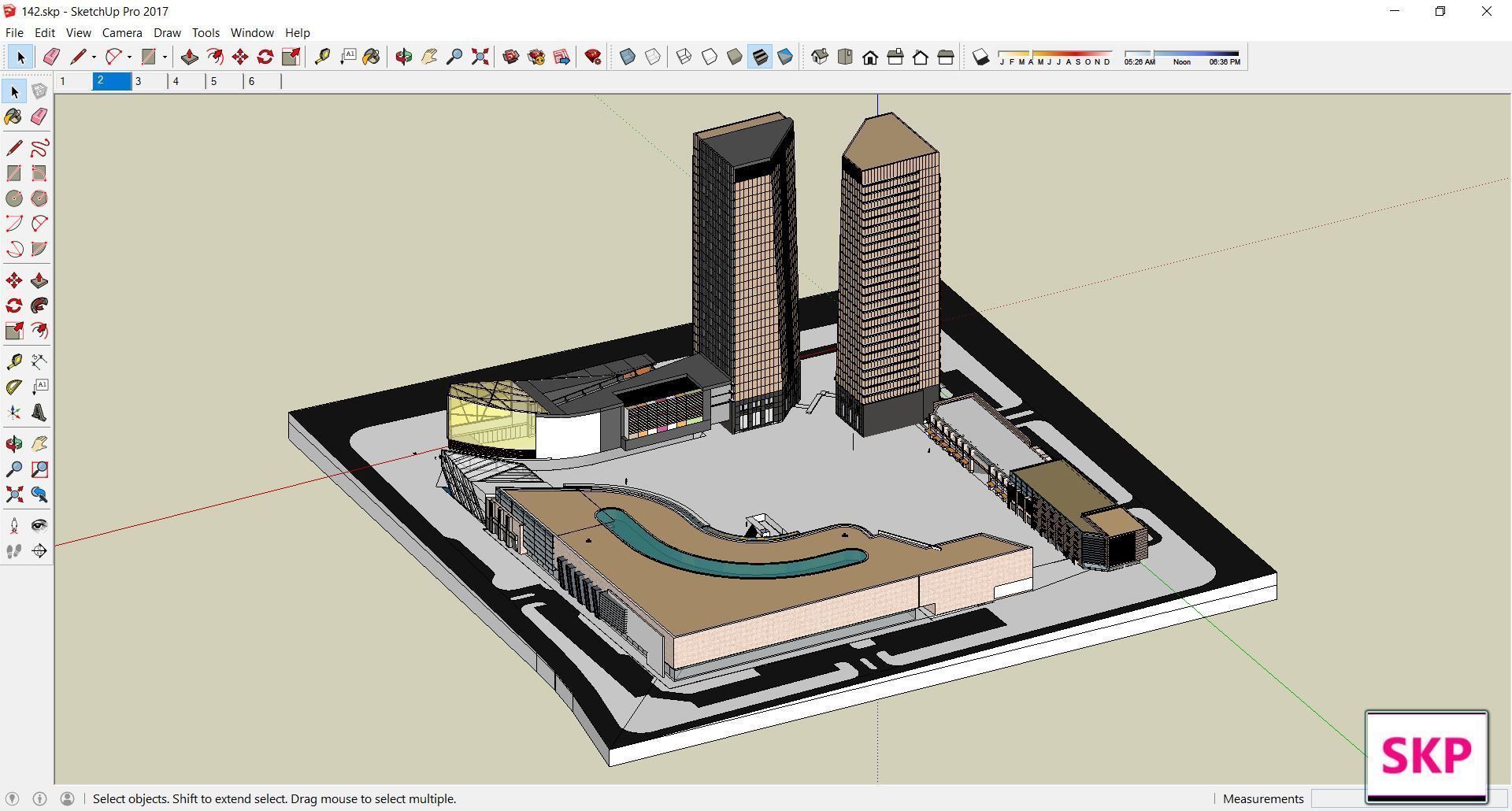 Sketchup Commercial Complex 142 3D model_4