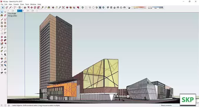 Sketchup Commercial Complex 142 3D model
