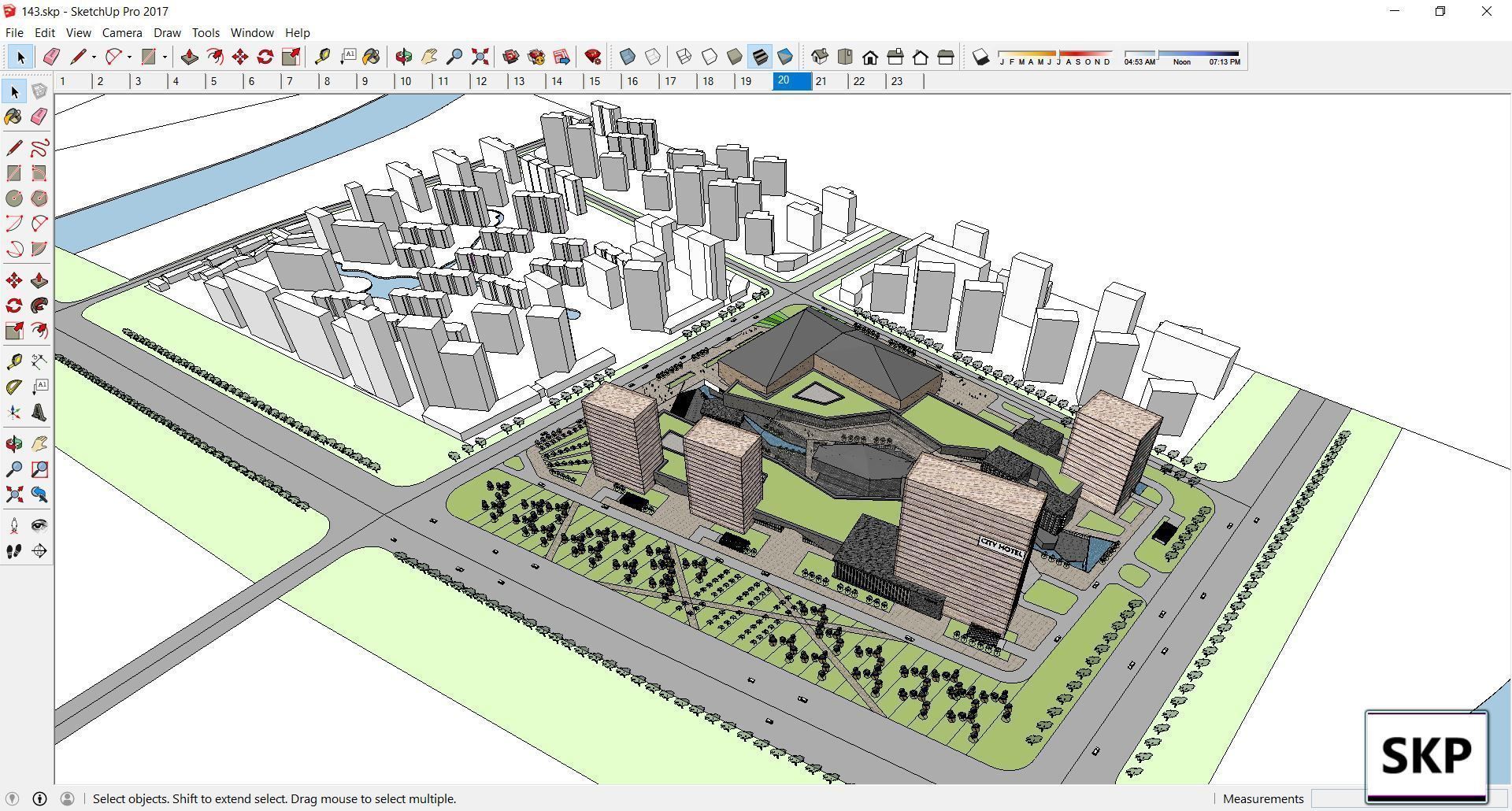 Sketchup Commercial Complex 143 3D model_14