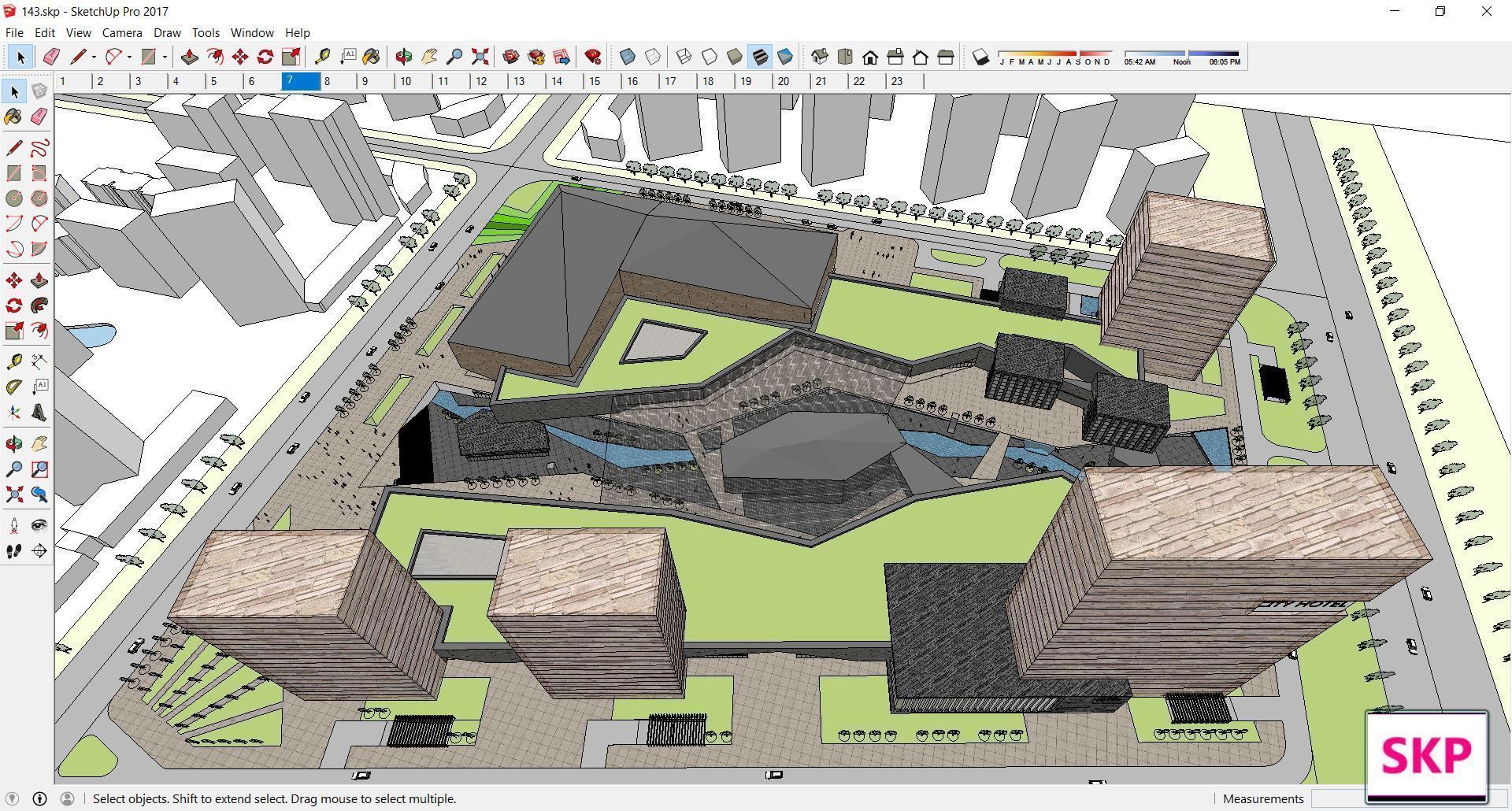 Sketchup Commercial Complex 143 3D model_22