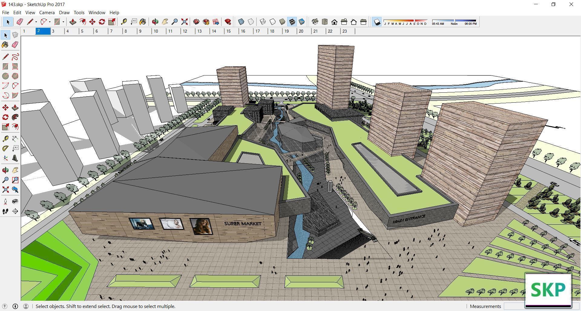 Sketchup Commercial Complex 143 3D model_17