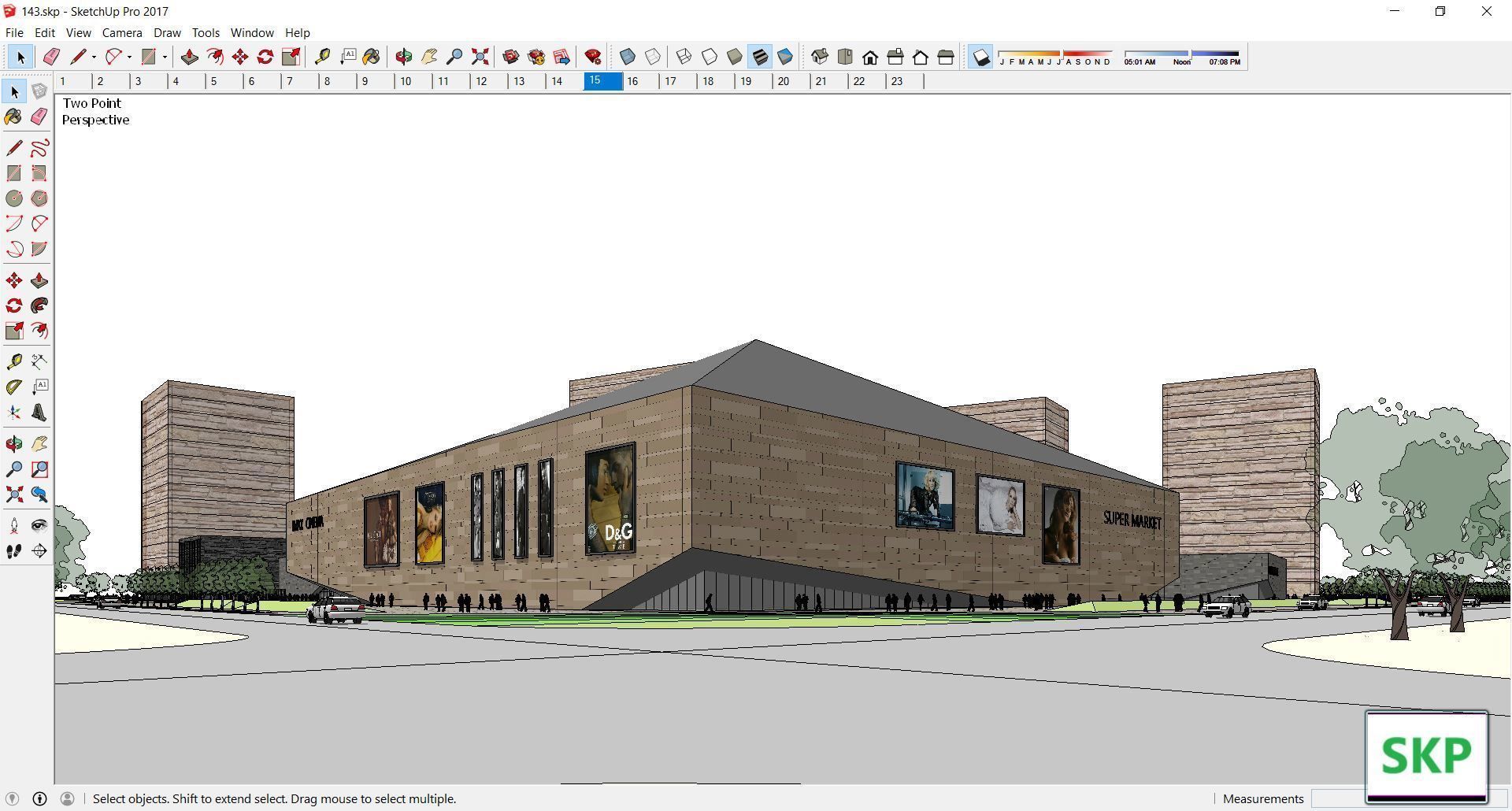 Sketchup Commercial Complex 143 3D model_8