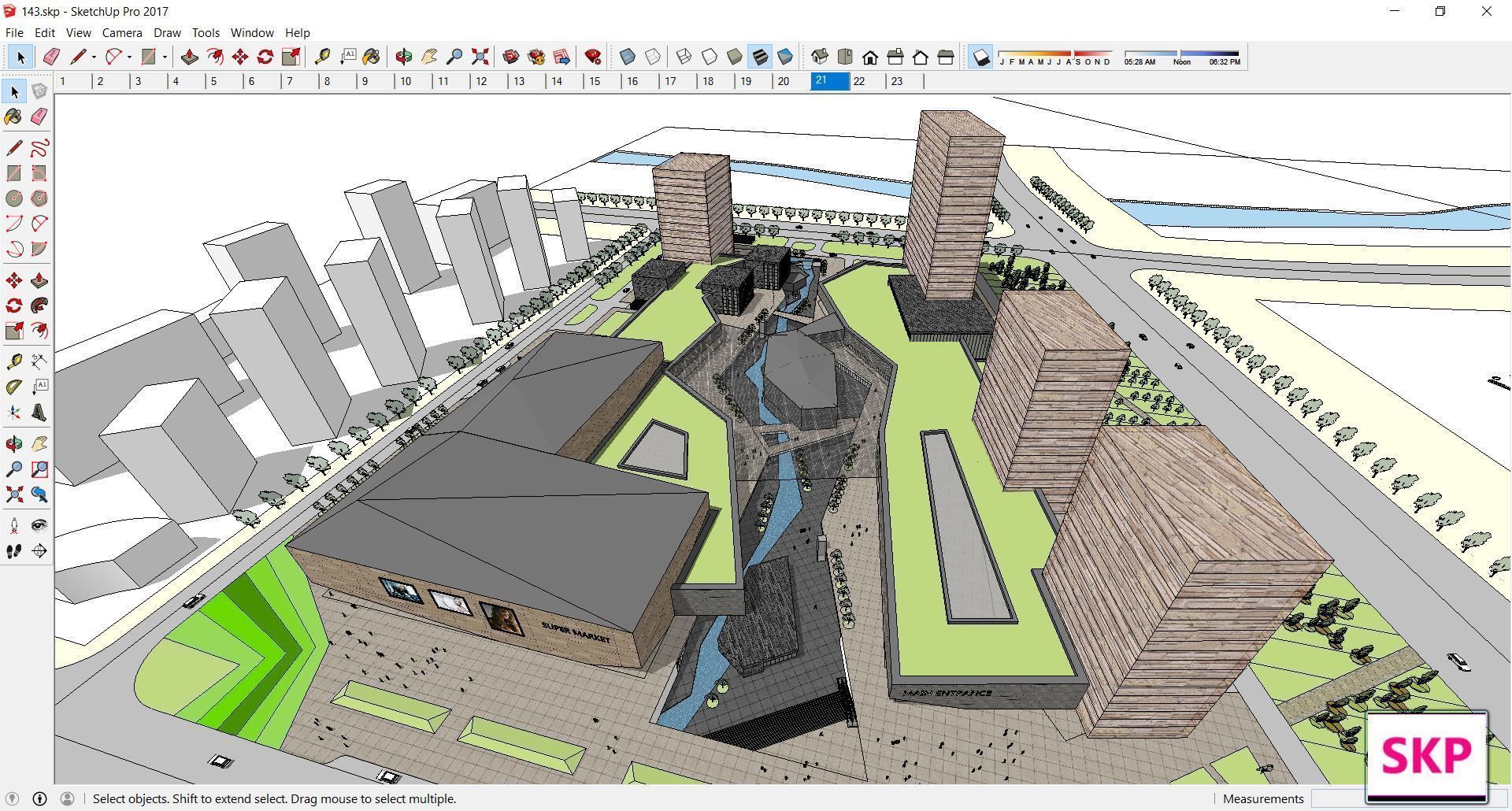 Sketchup Commercial Complex 143 3D model_15