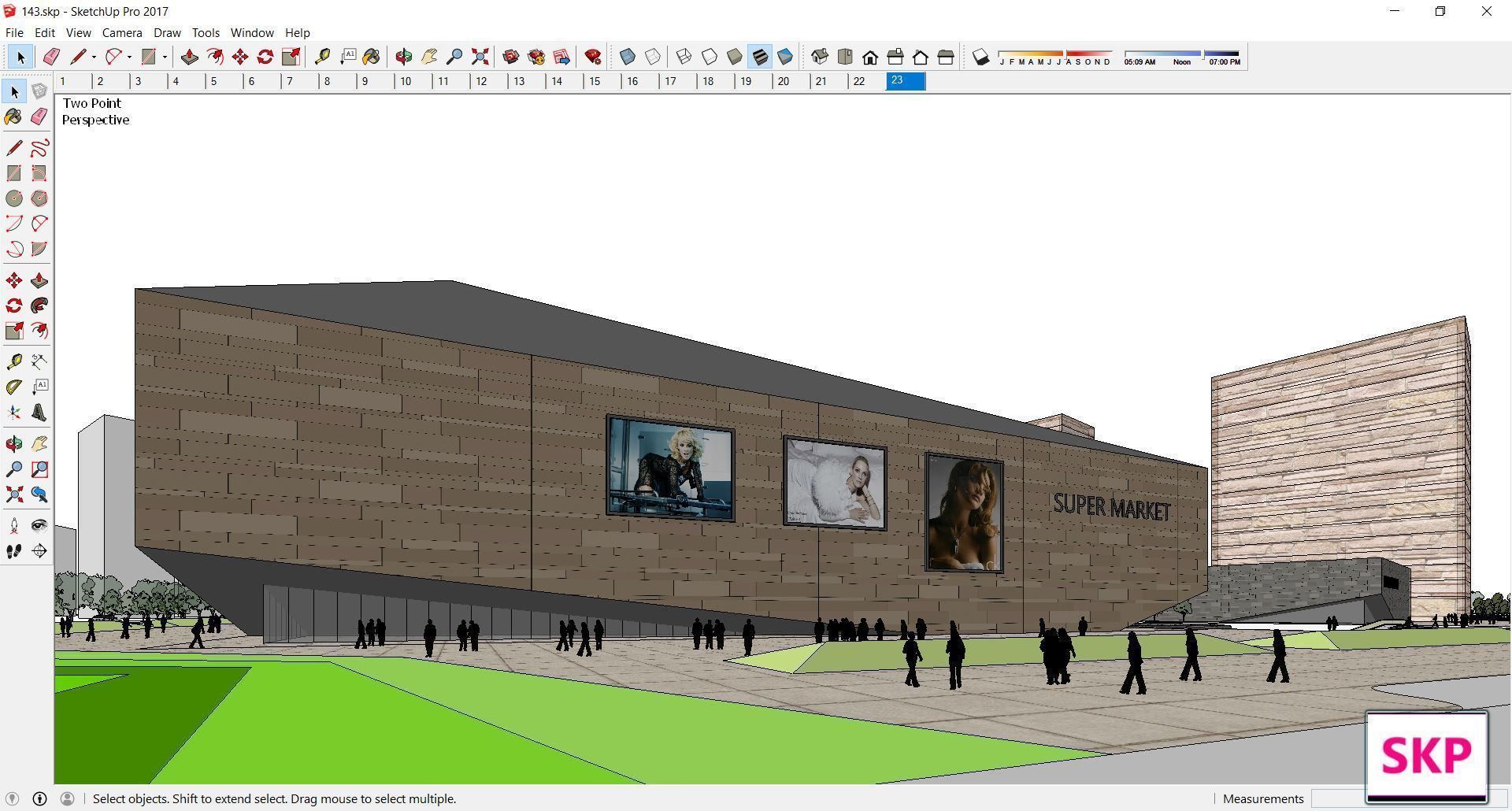 Sketchup Commercial Complex 143 3D model_11