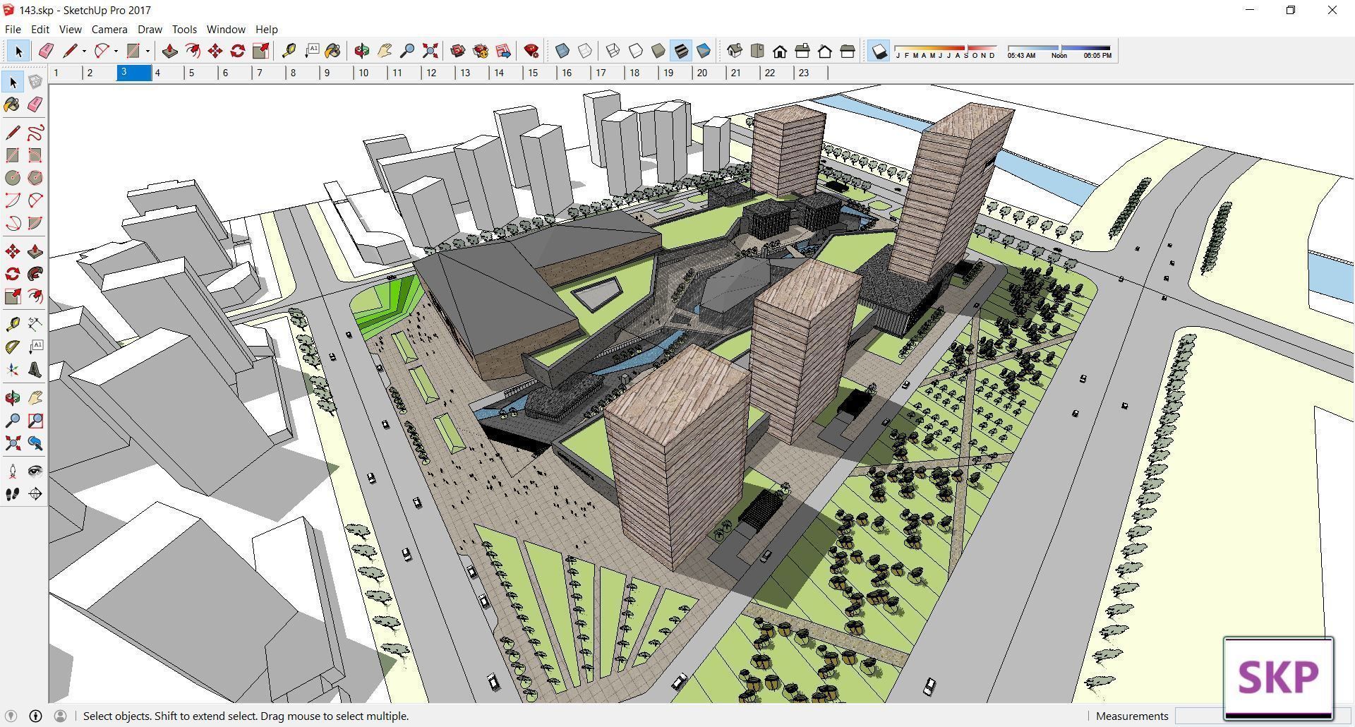 Sketchup Commercial Complex 143 3D model_18