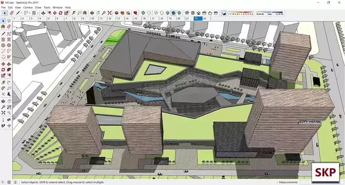 Sketchup Commercial Complex 143 3D model