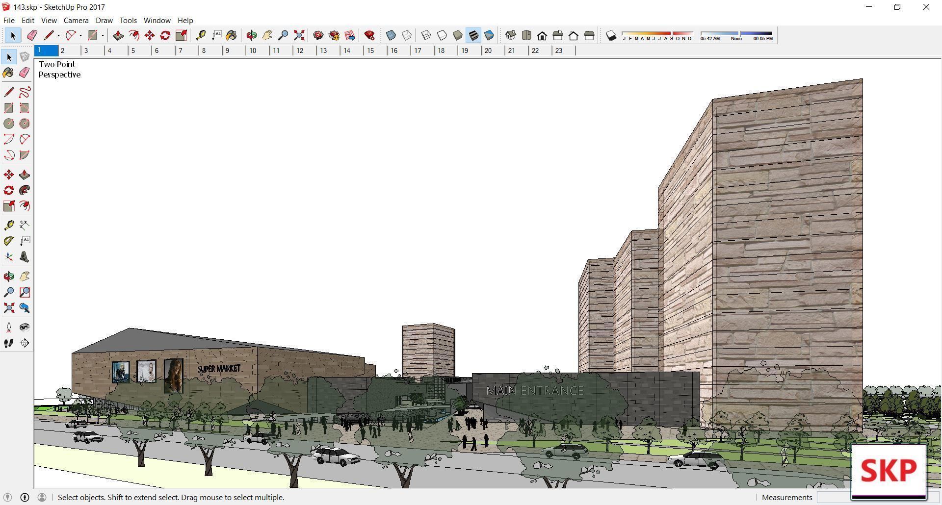 Sketchup Commercial Complex 143 3D model_16