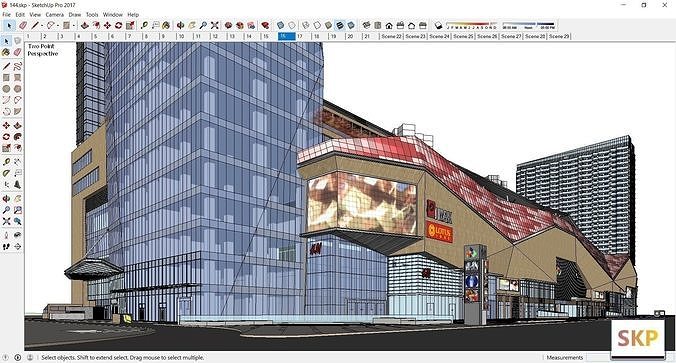 Sketchup Commercial Complex 144 3D model 3