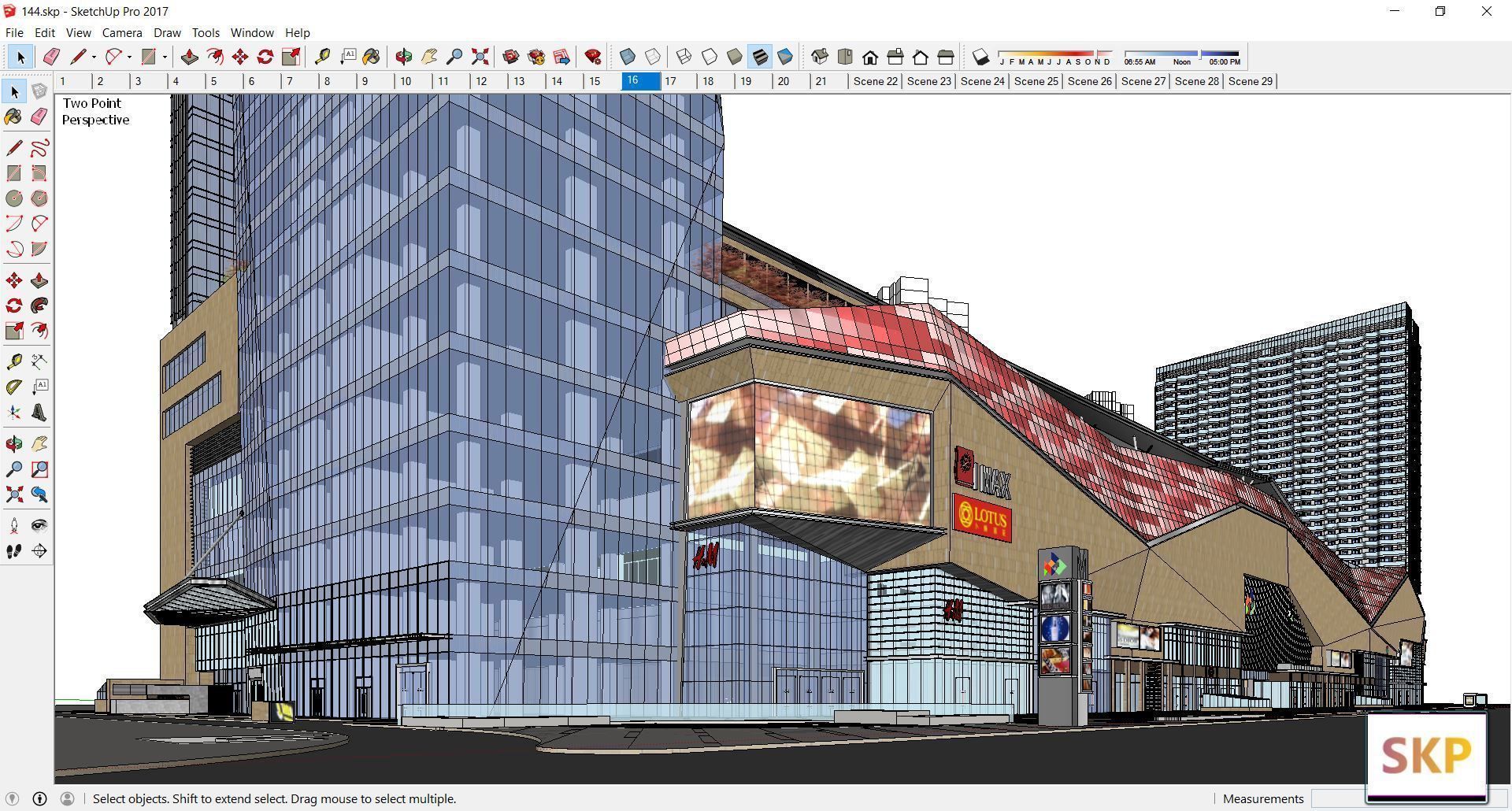 Sketchup Commercial Complex 144 3D model_2