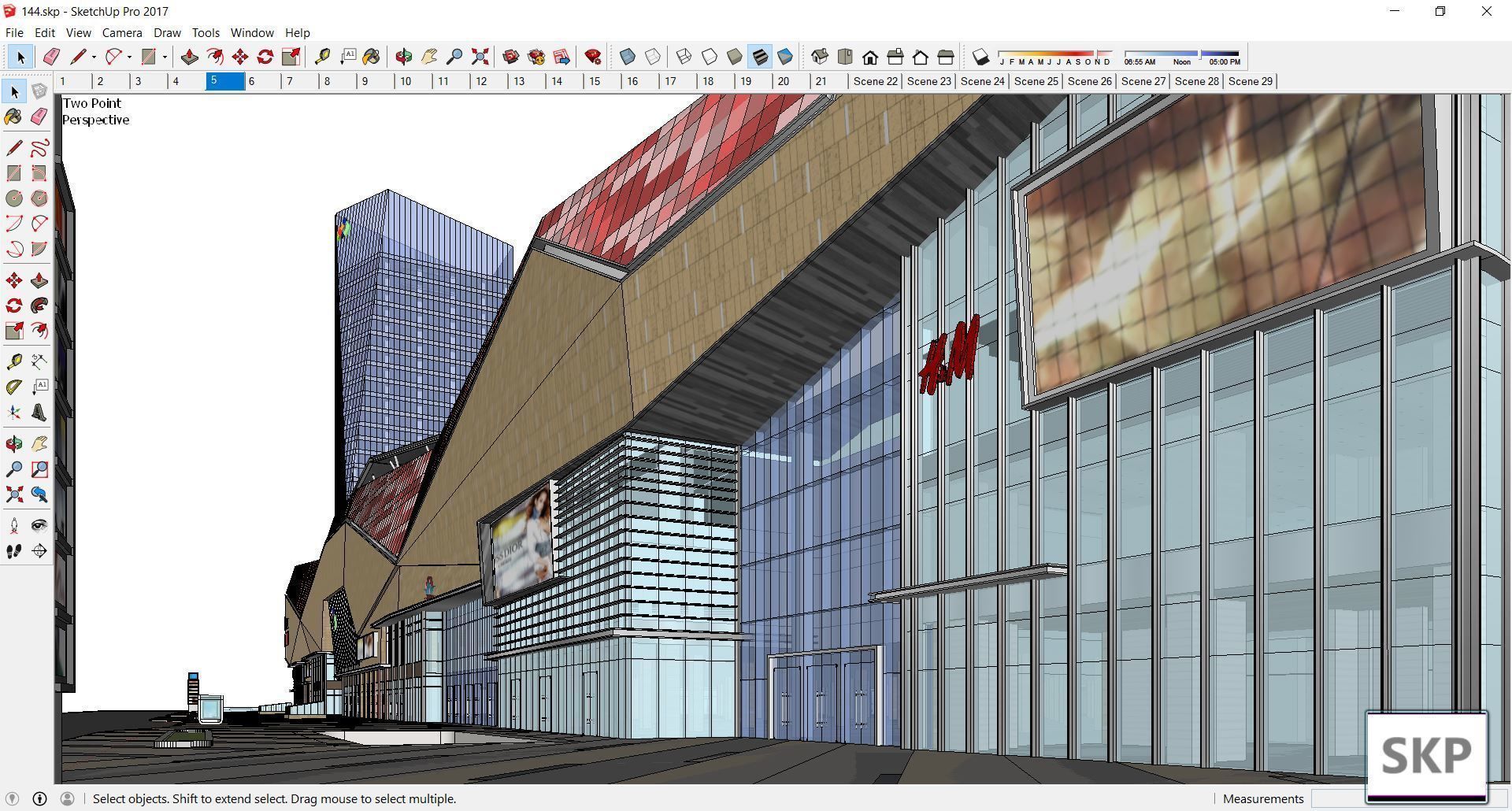 Sketchup Commercial Complex 144 3D model_12