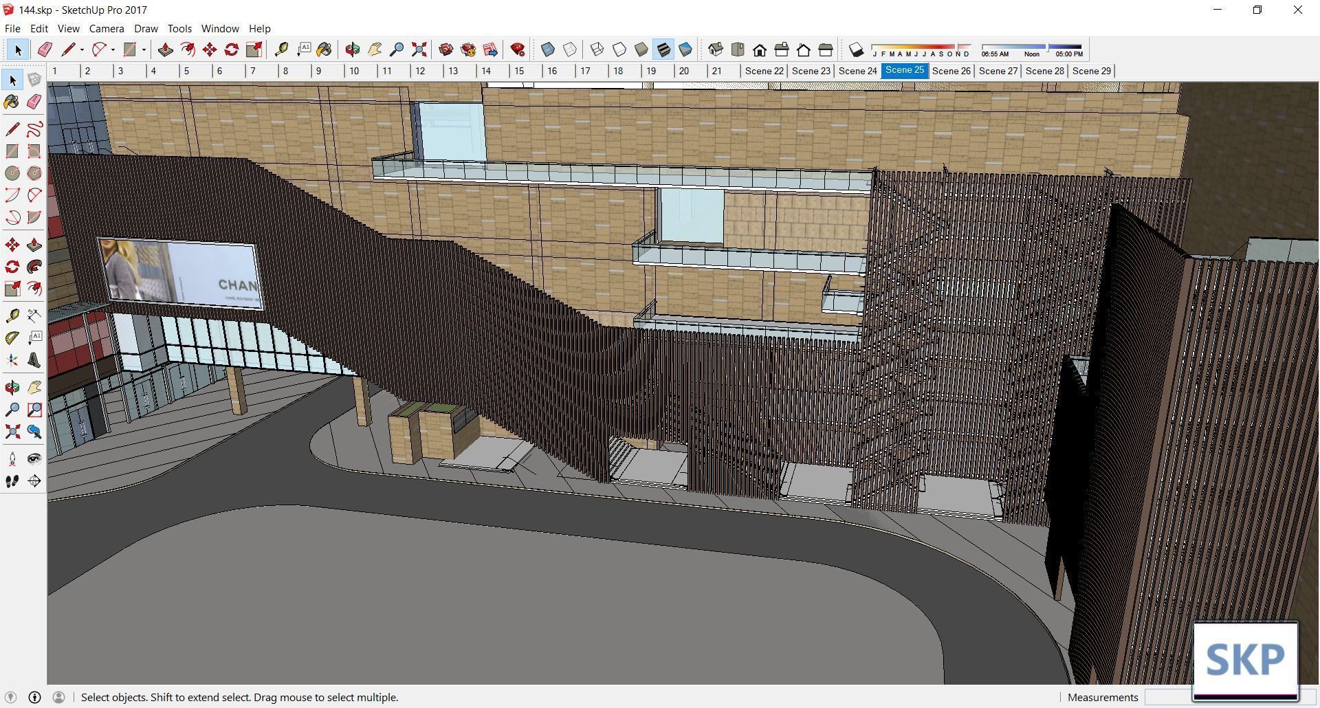 Sketchup Commercial Complex 144 3D model_9