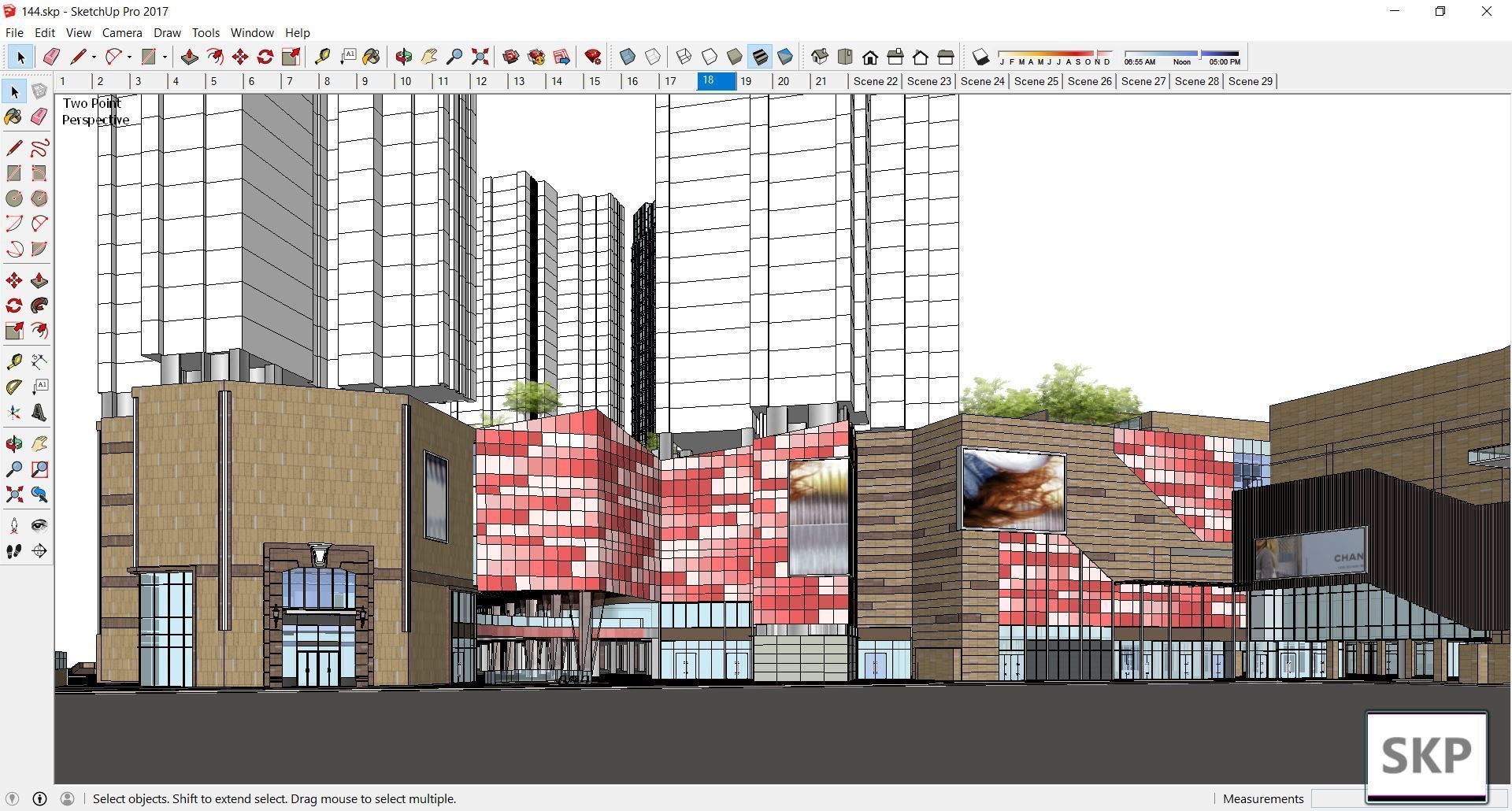 Sketchup Commercial Complex 144 3D model_4