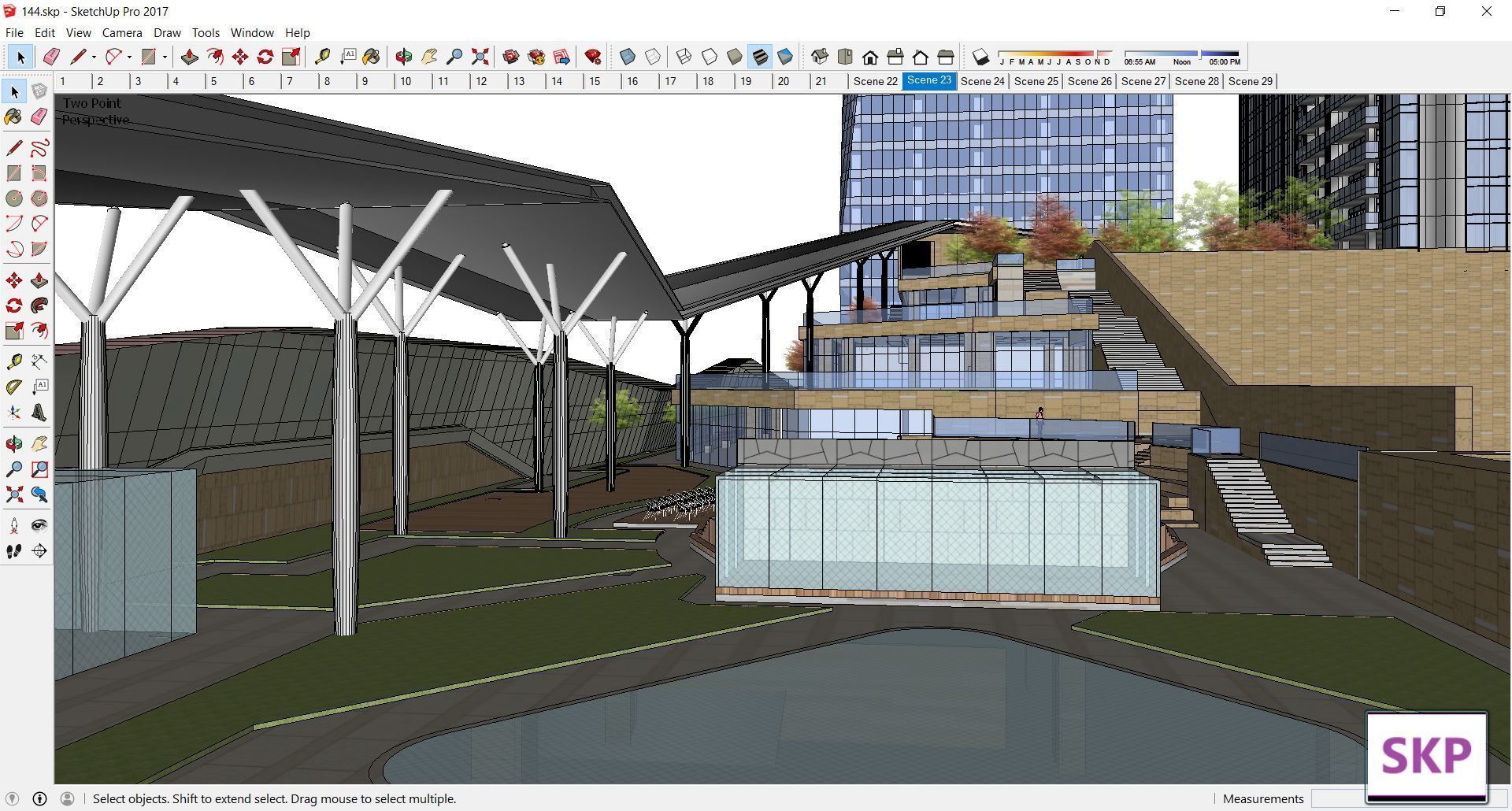 Sketchup Commercial Complex 144 3D model_8