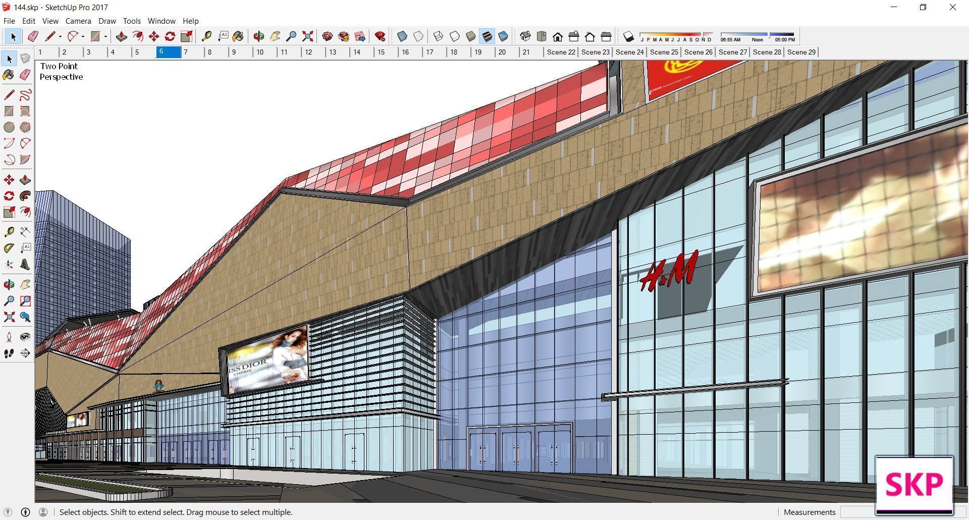Sketchup Commercial Complex 144 3D model_15
