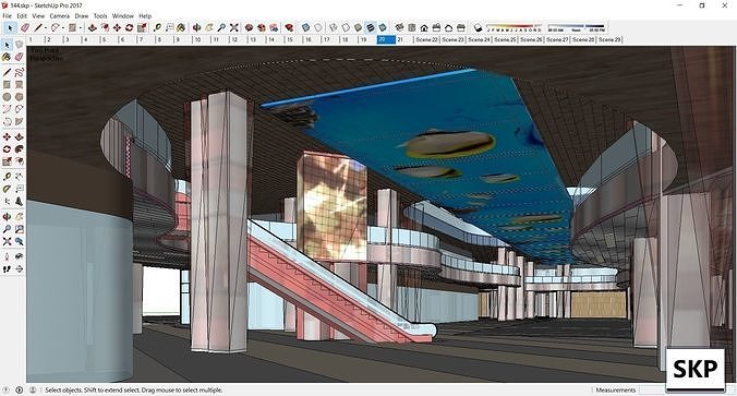 Sketchup Commercial Complex 144 3D model 6