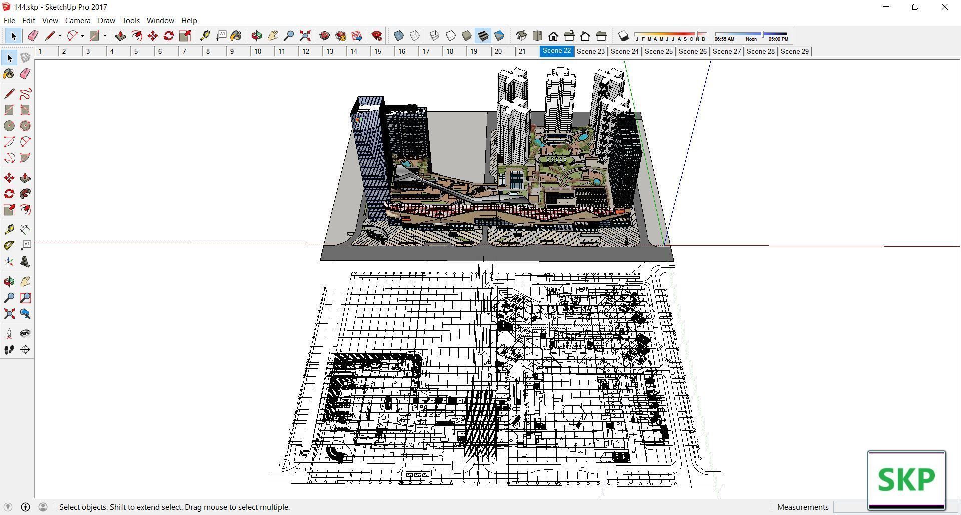 Sketchup Commercial Complex 144 3D model_7