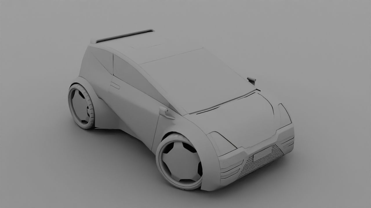 City car model 3D model_13