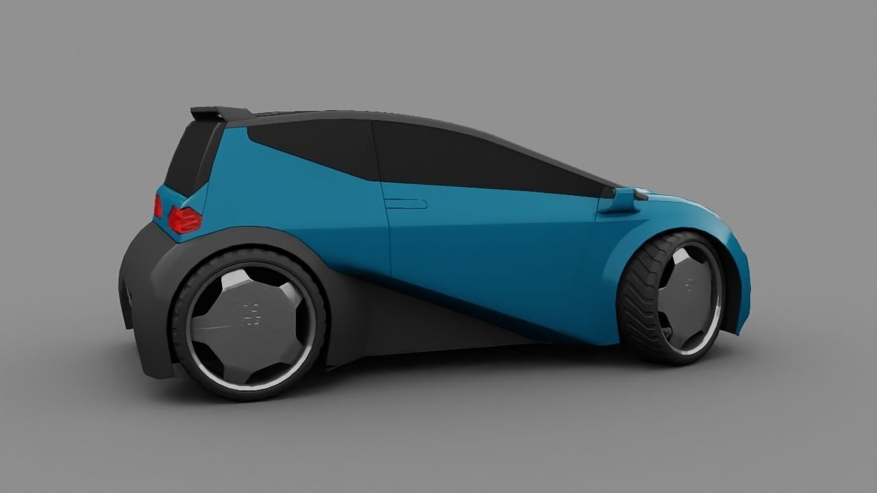 City car model 3D model_2