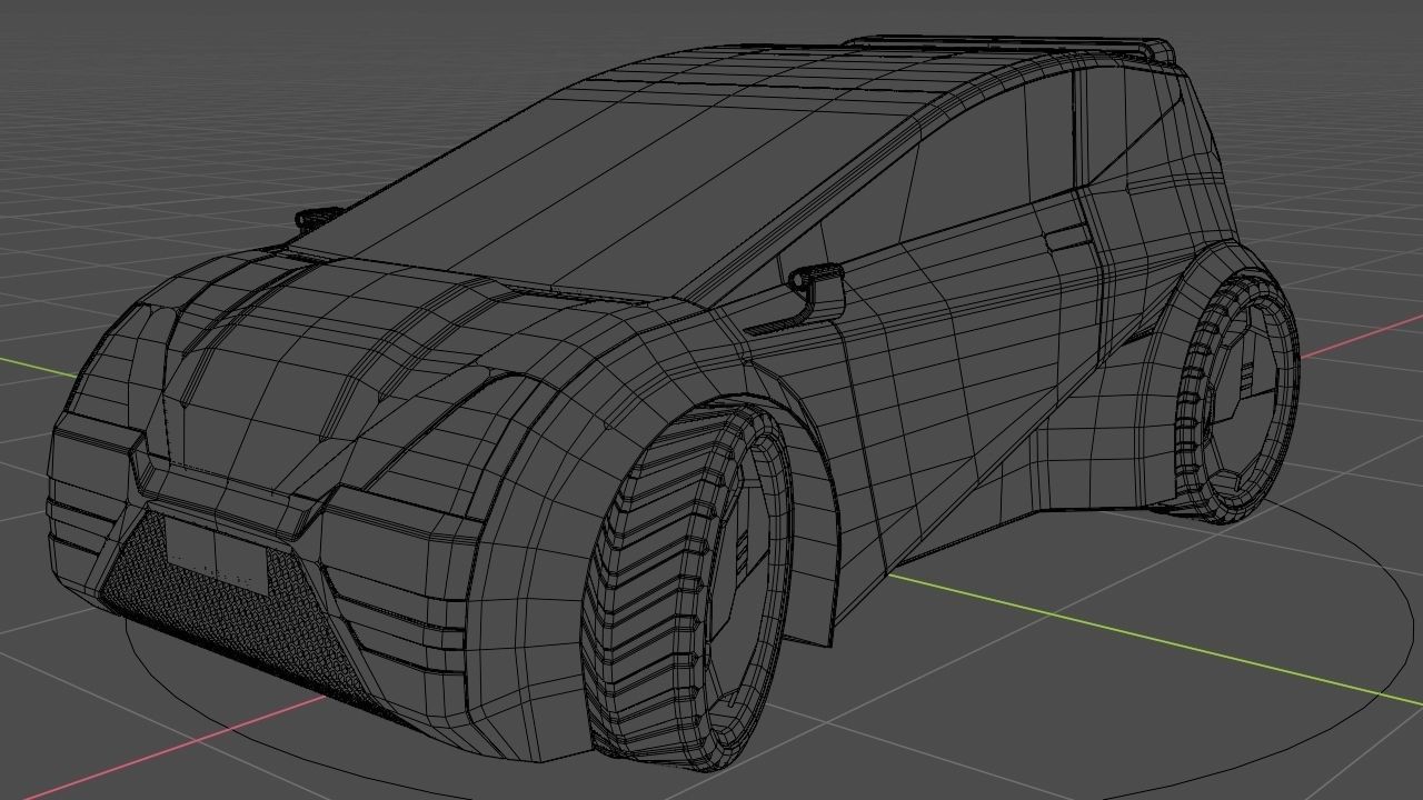 City car model 3D model_16