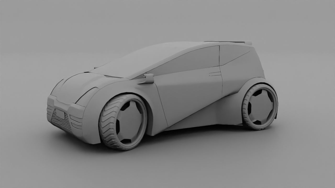 City car model 3D model_14